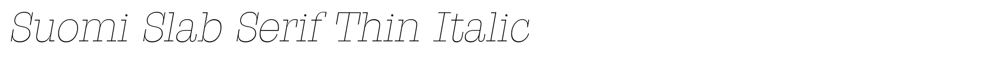Suomi Slab Serif Thin Italic image